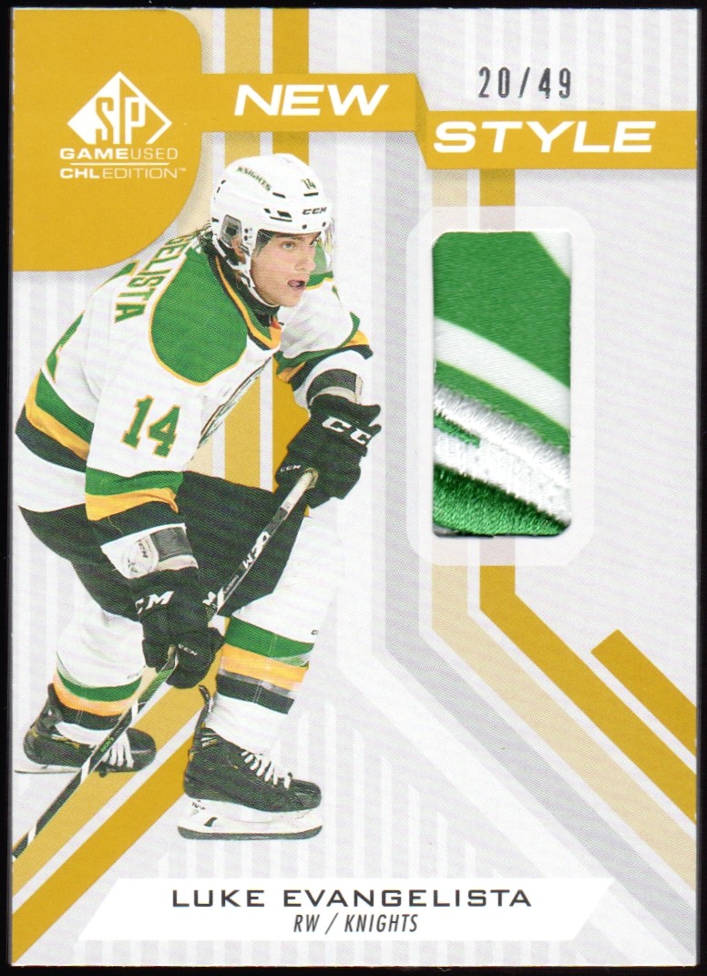(image for) 2021-22 SP Game Used CHL New Style Patches Gold #NSLE Luke Evangelista