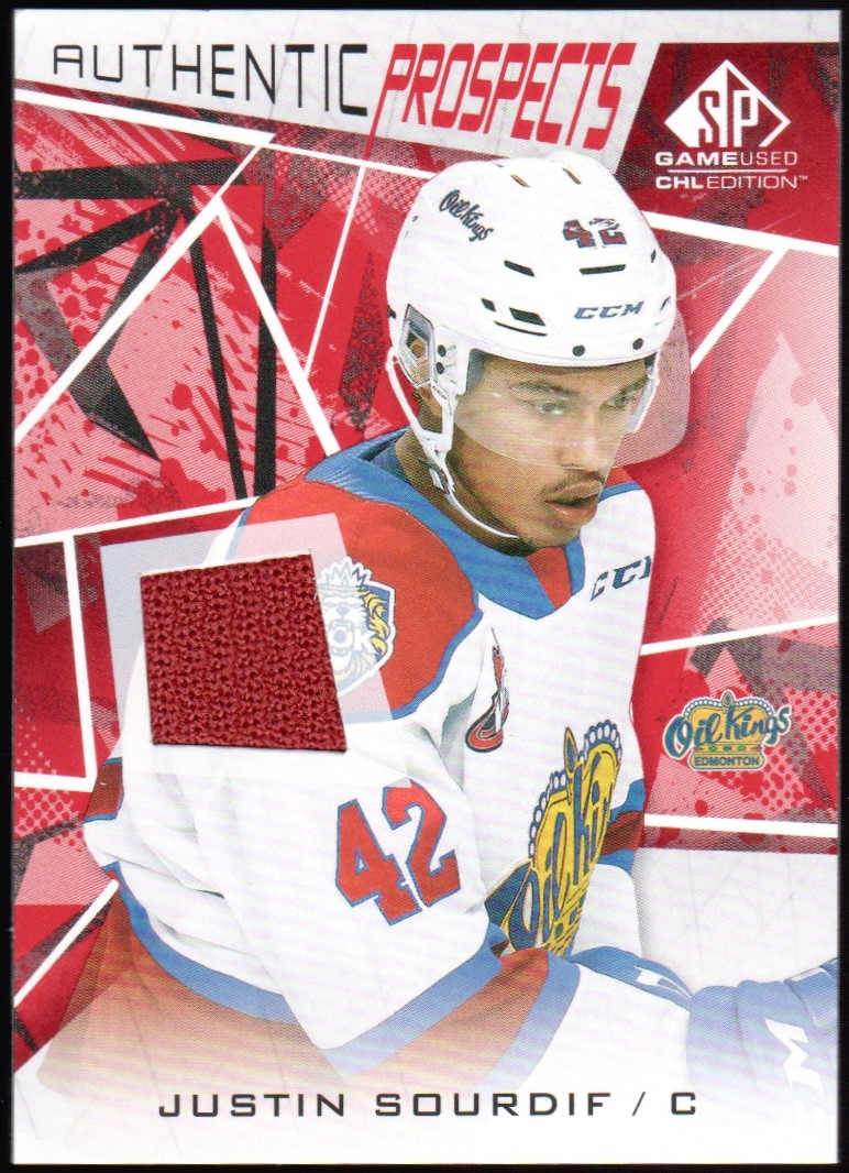 (image for) 2021-22 SP Game Used CHL Jerseys Red #25 Justin Sourdif