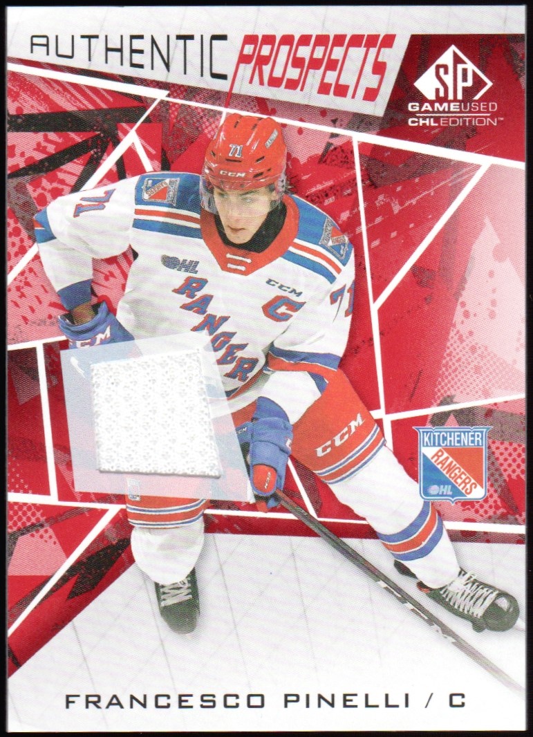 (image for) 2021-22 SP Game Used CHL Jerseys Red #38 Francesco Pinelli