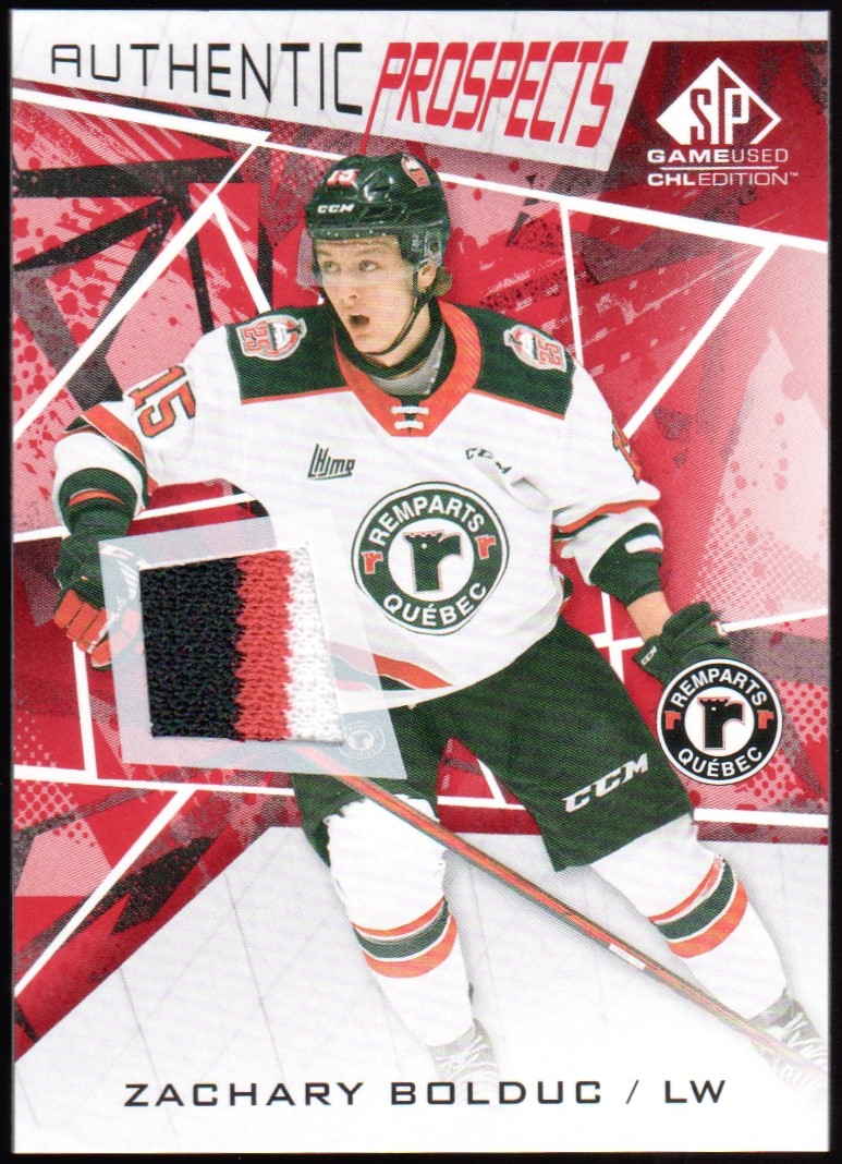 (image for) 2021-22 SP Game Used CHL Jerseys Red #48 Zachary Bolduc