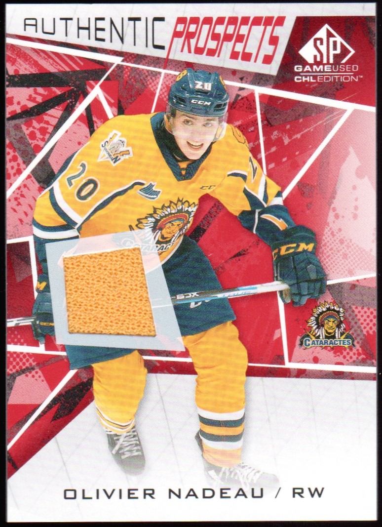 (image for) 2021-22 SP Game Used CHL Jerseys Red #24 Olivier Nadeau