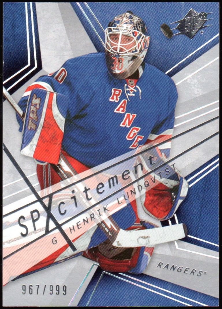 (image for) 2008-09 SPx SPxcitement #X22 Henrik Lundqvist 967/999