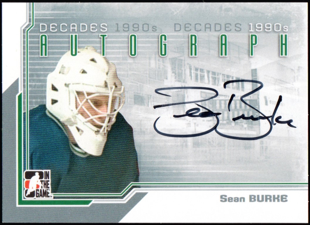 (image for) 2013-14 ITG Decades 1990s Autographs #ASB Sean Burke