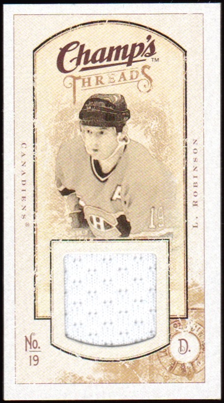 2009-10 Upper Deck Champ's Threads #MTLR Larry Robinson (image for) 2009-10 Upper Deck Champ's Threads #MTLR Larry Robinson