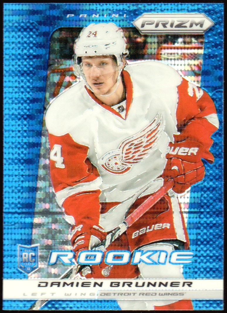 2013-14 Panini Prizm Prizms Blue Pulsar #235 Damien Brunner (image for) 2013-14 Panini Prizm Prizms Blue Pulsar #235 Damien Brunner