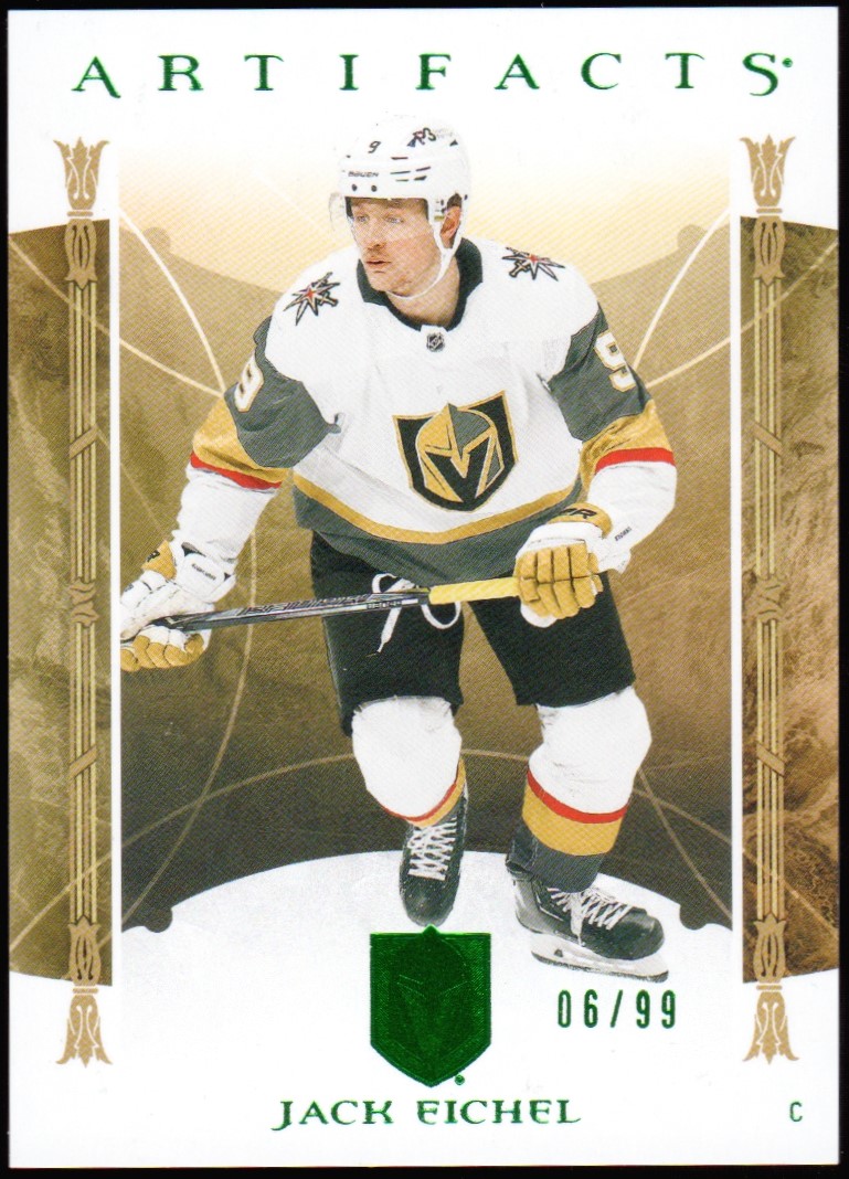 2022-23 Artifacts Emerald #104 Jack Eichel 06/99 (image for) 2022-23 Artifacts Emerald #104 Jack Eichel 06/99