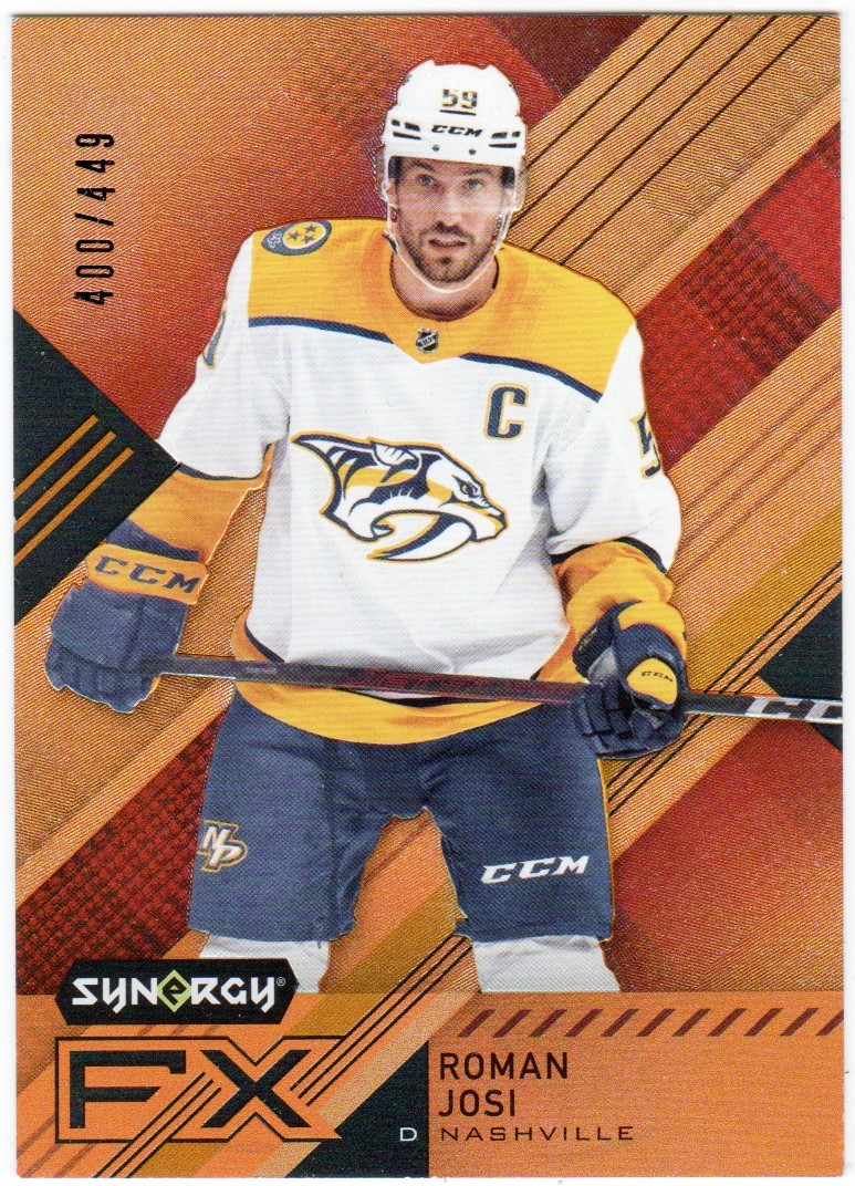 2021-22 Synergy FX Orange #FXRJ Roman Josi 400/449 (image for) 2021-22 Synergy FX Orange #FXRJ Roman Josi 400/449