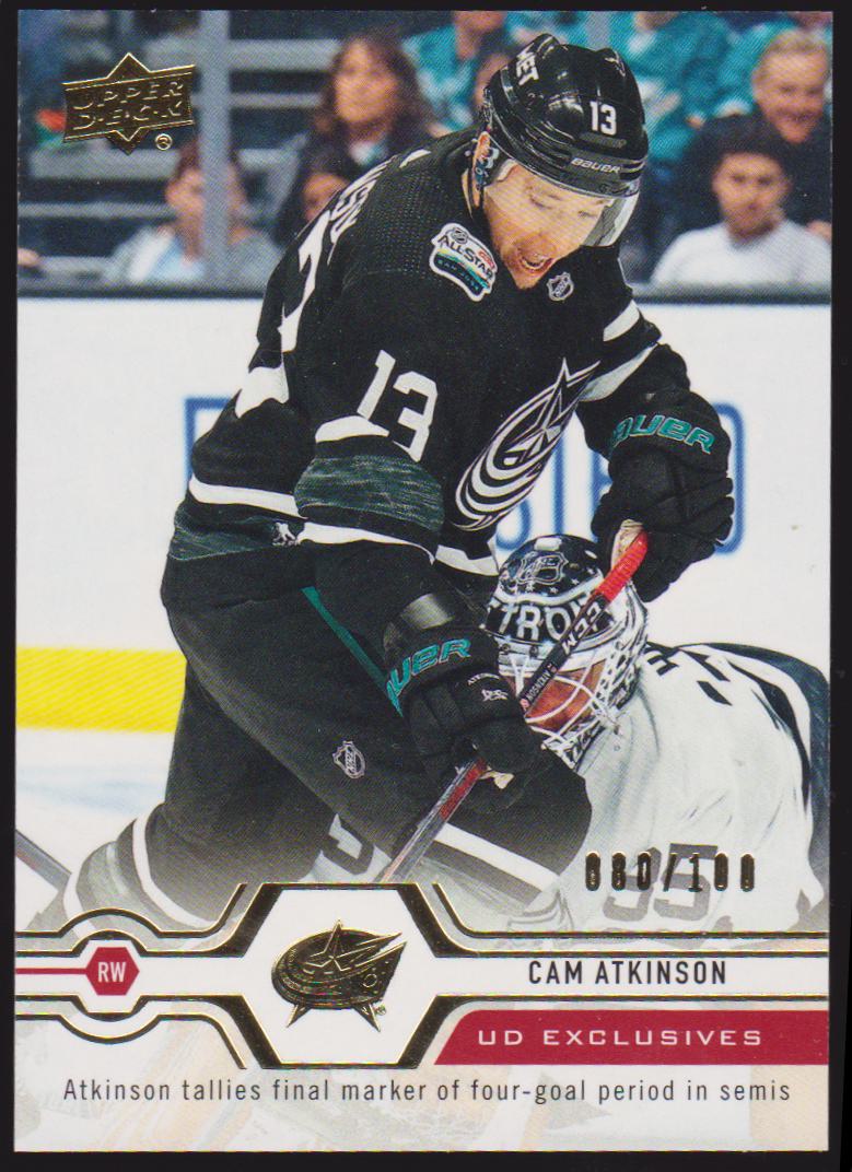 (image for) 2019-20 Upper Deck Exclusives #537 Cam Atkinson 80/100