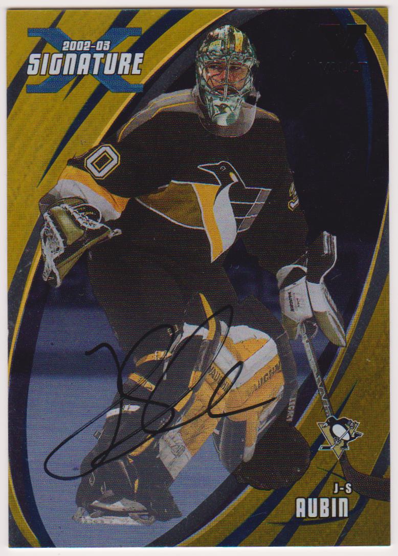 2002-03 BAP Signature Series Autographs Gold #14 J-S Aubin AUTO (image for) 2002-03 BAP Signature Series Autographs Gold #14 J-S Aubin AUTO