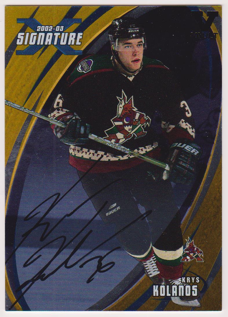 2002-03 BAP Signature Series Autographs Gold #97 Krys Kolanos (image for) 2002-03 BAP Signature Series Autographs Gold #97 Krys Kolanos