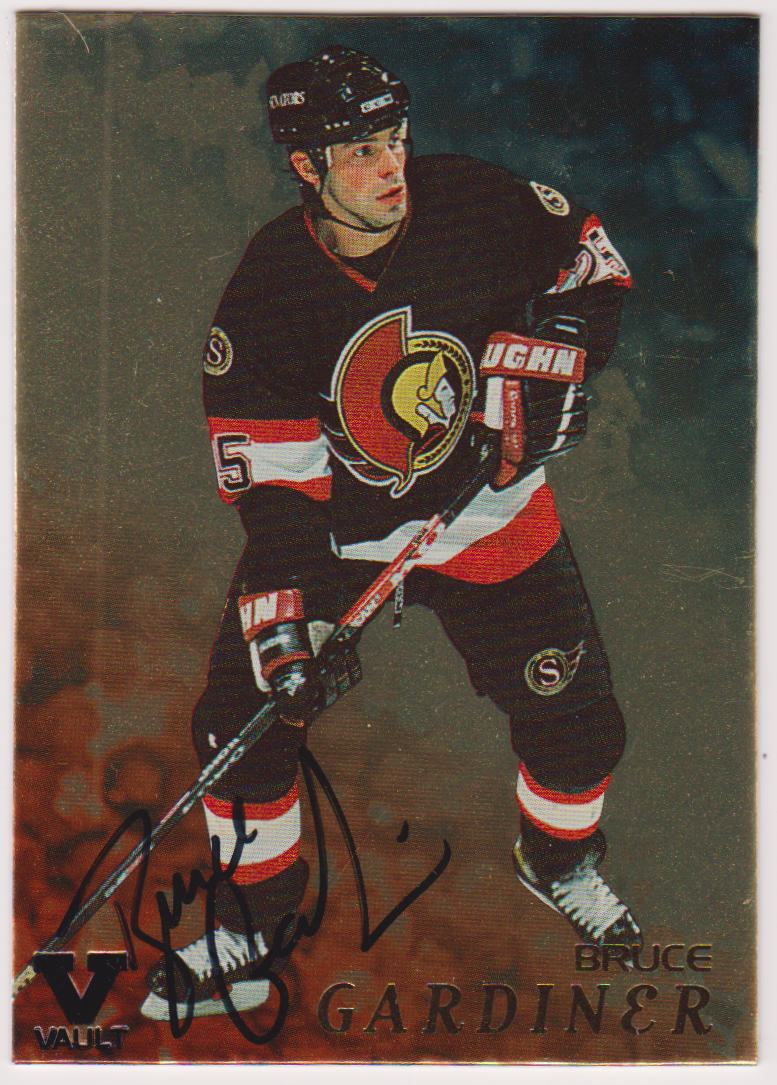 1998-99 Be A Player Autographs Gold #97 Bruce Gardiner Vault (image for) 1998-99 Be A Player Autographs Gold #97 Bruce Gardiner Vault