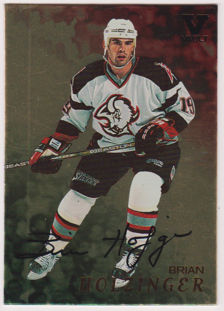 1998-99 Be A Player Autographs Gold #15 Brian Holzinger Vault (image for) 1998-99 Be A Player Autographs Gold #15 Brian Holzinger Vault