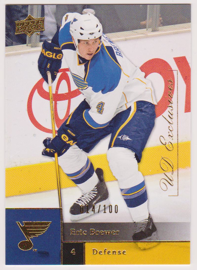 (image for) 2009-10 Upper Deck Exclusives #352 Eric Brewer 14/100
