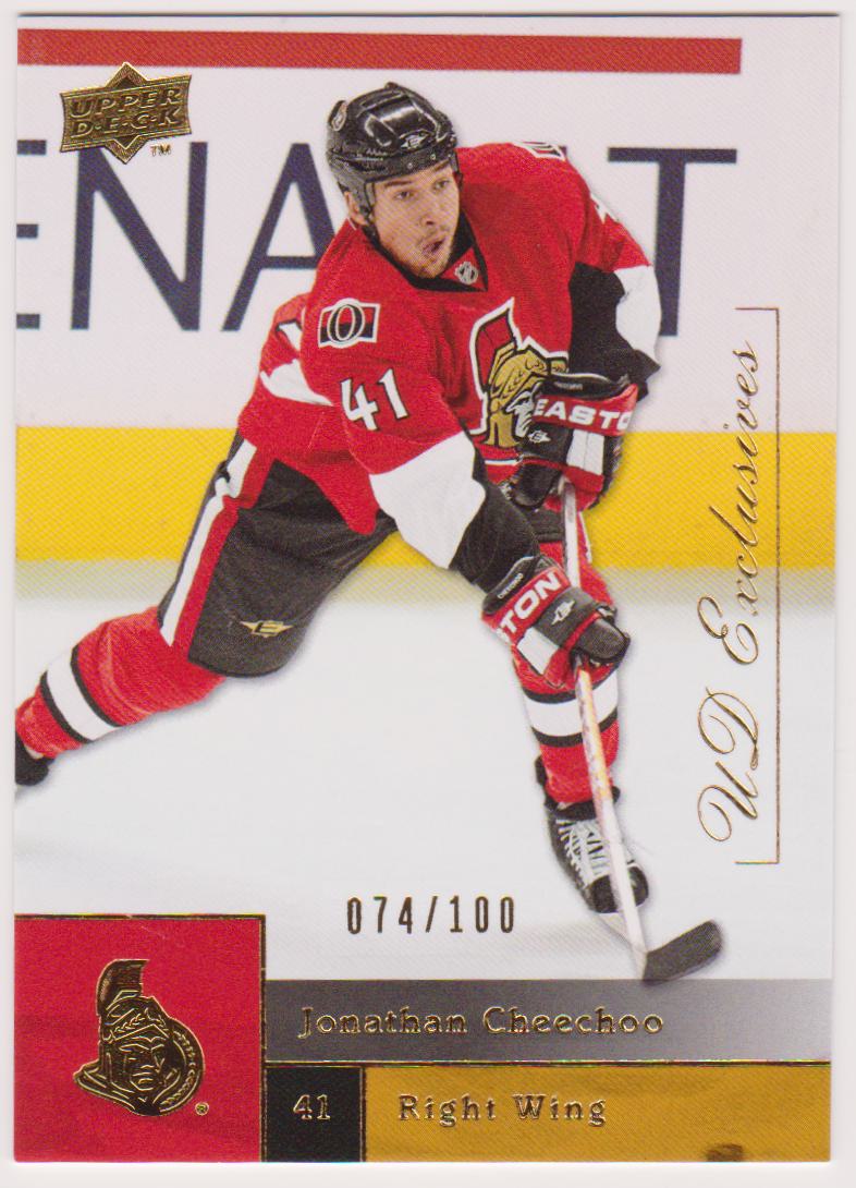 (image for) 2009-10 Upper Deck Exclusives #278 Jonathan Cheechoo 74/100