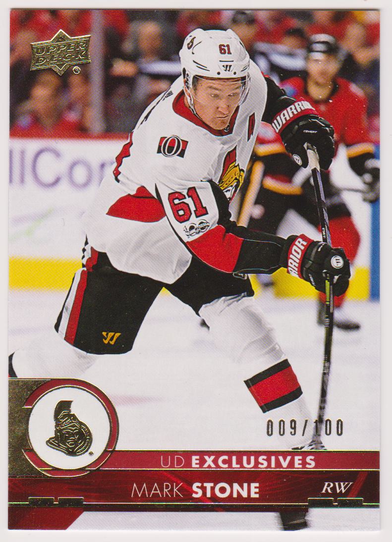 (image for) 2017-18 Upper Deck Exclusives #384 Mark Stone 9/100