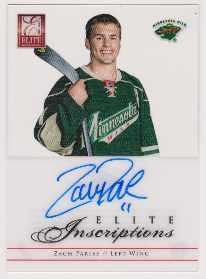 (image for) 2012-13 Elite Inscriptions #EIZP Zach Parise