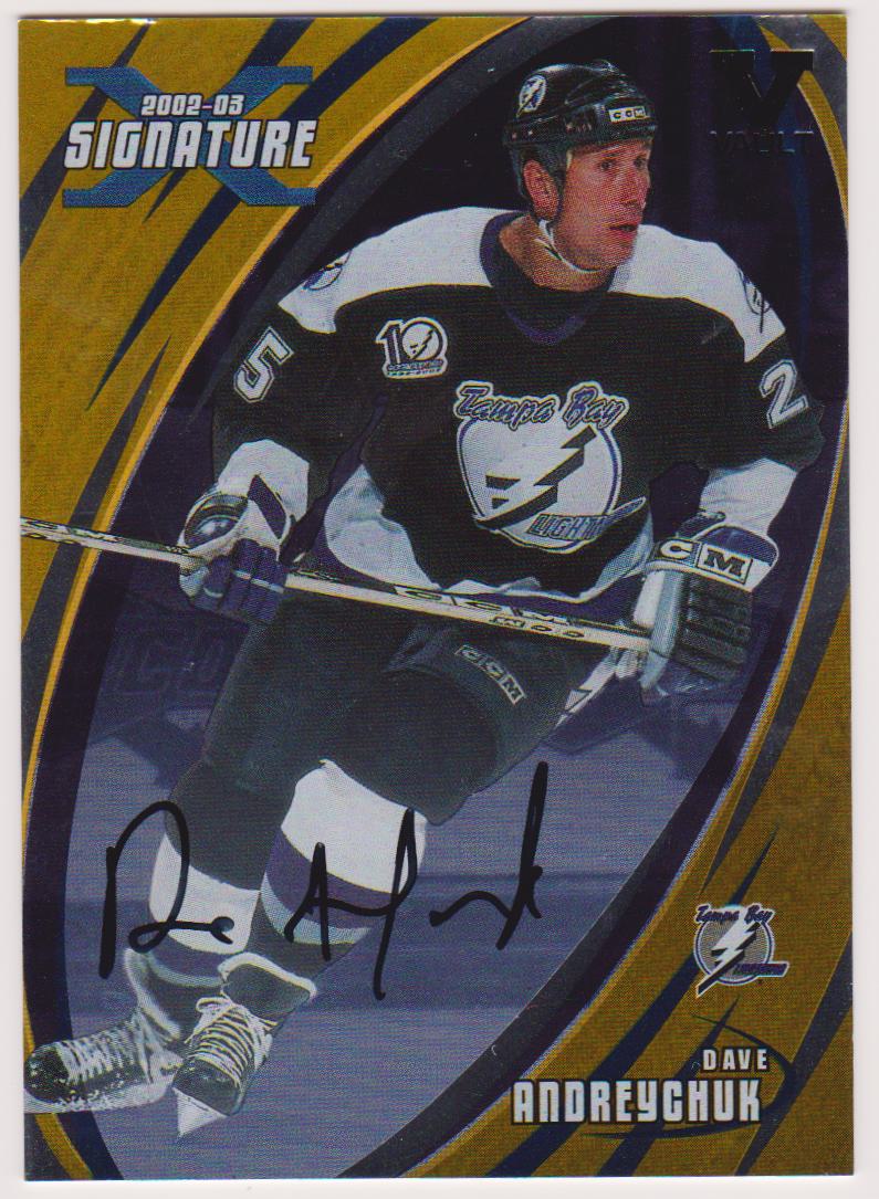 2002-03 BAP Signature Series Autographs Gold #11 Dave Andreychuk (image for) 2002-03 BAP Signature Series Autographs Gold #11 Dave Andreychuk