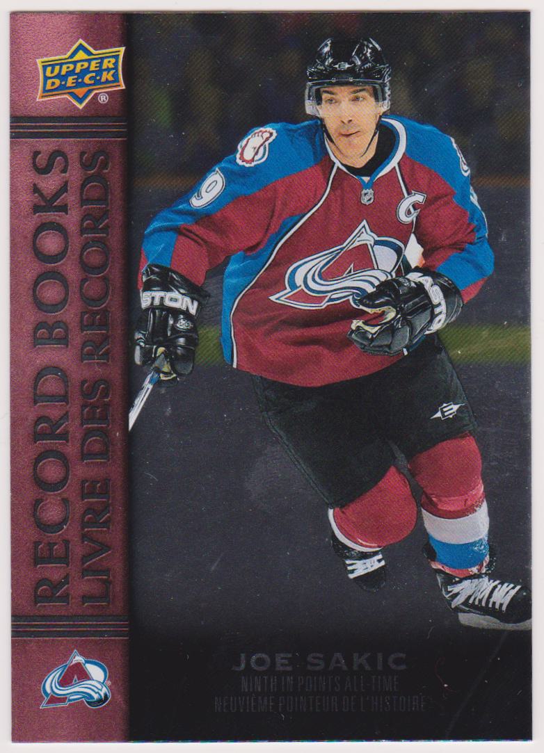2022-23 Tim Hortons Legends Record Books #RB13 Joe Sakic (image for) 2022-23 Tim Hortons Legends Record Books #RB13 Joe Sakic