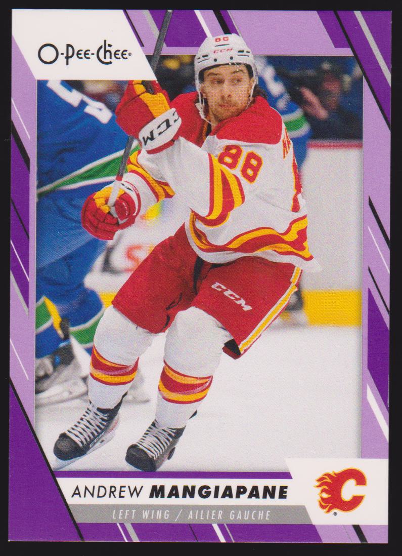 2023-24 O-Pee-Chee Purple #420 Andrew Mangiapane 18/49 (image for) 2023-24 O-Pee-Chee Purple #420 Andrew Mangiapane 18/49