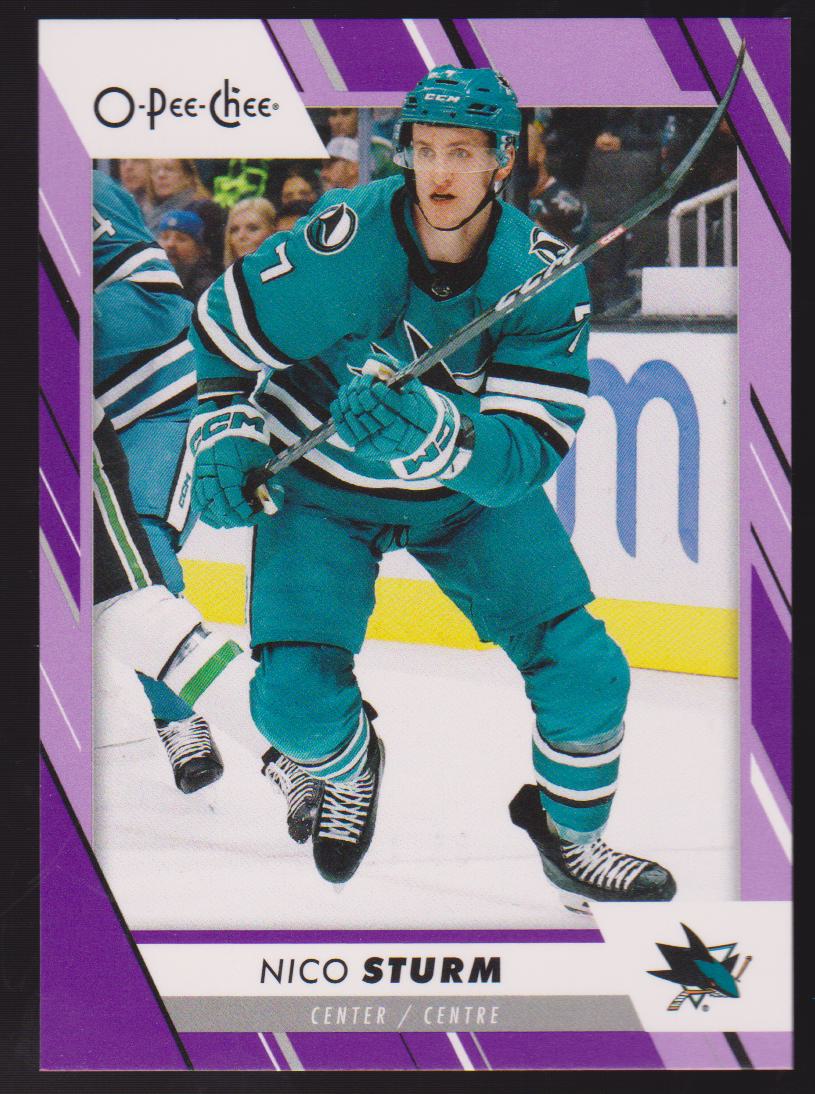 2023-24 O-Pee-Chee Purple #312 Nico Sturm 25/49 (image for) 2023-24 O-Pee-Chee Purple #312 Nico Sturm 25/49