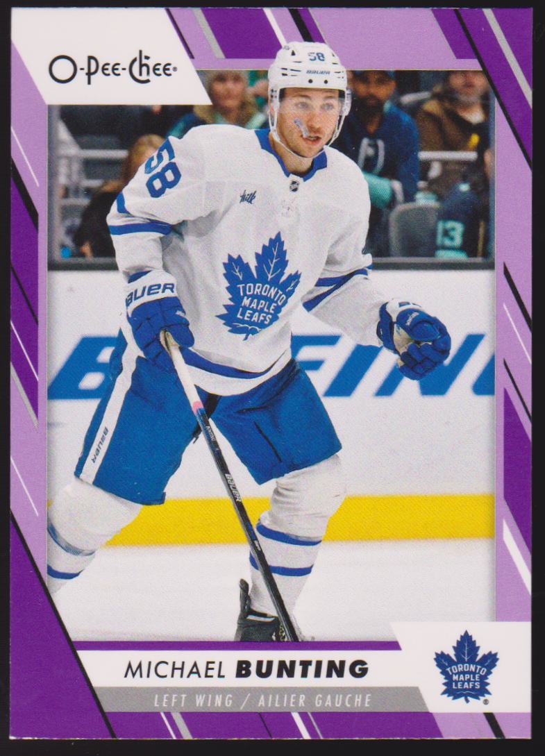 2023-24 O-Pee-Chee Purple #97 Michael Bunting 06/49 (image for) 2023-24 O-Pee-Chee Purple #97 Michael Bunting 06/49