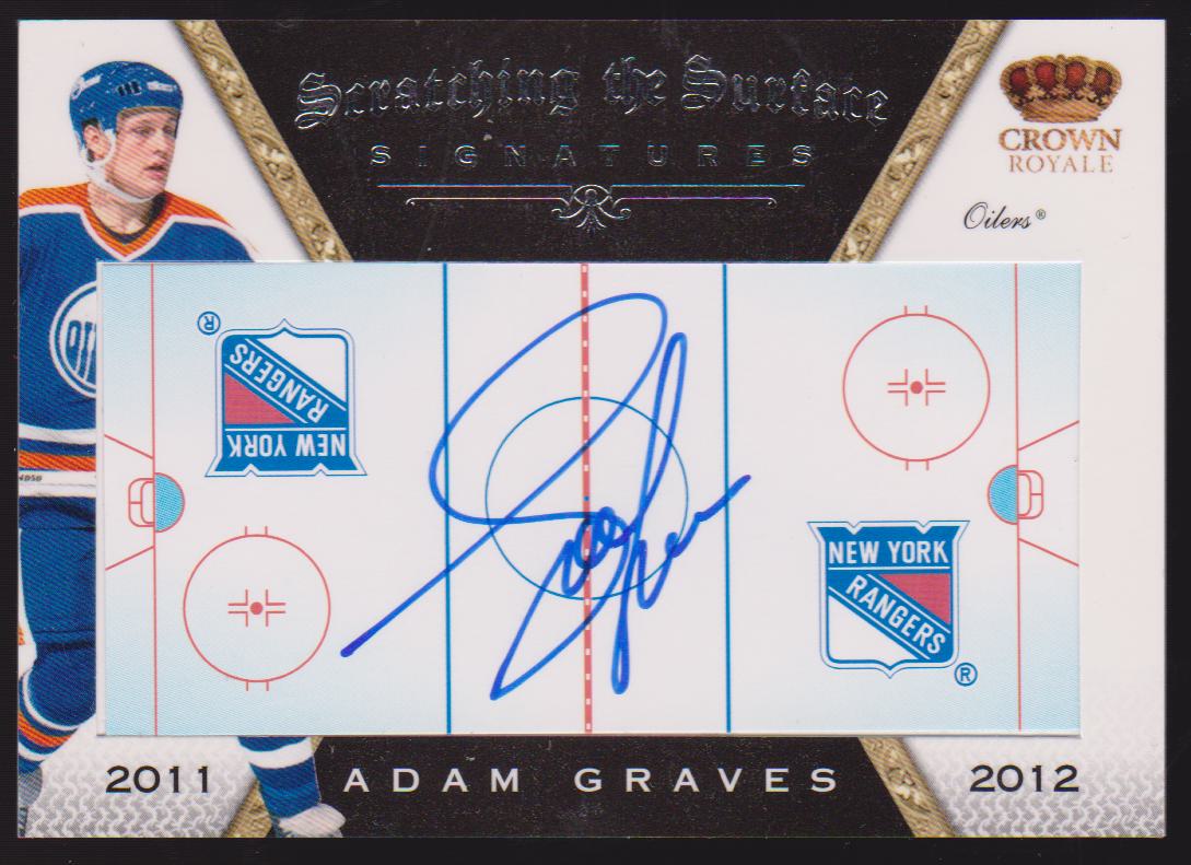 (image for) 2011-12 Crown Royale Scratching The Surface Signatures #1 Adam Graves