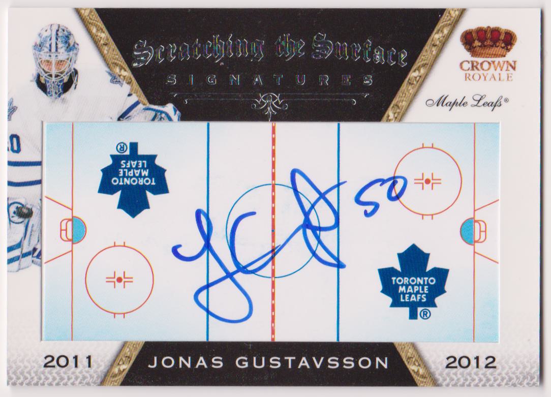 (image for) 2011-12 Crown Royale Scratching The Surface Signatures #32 Jonas Gustavsson