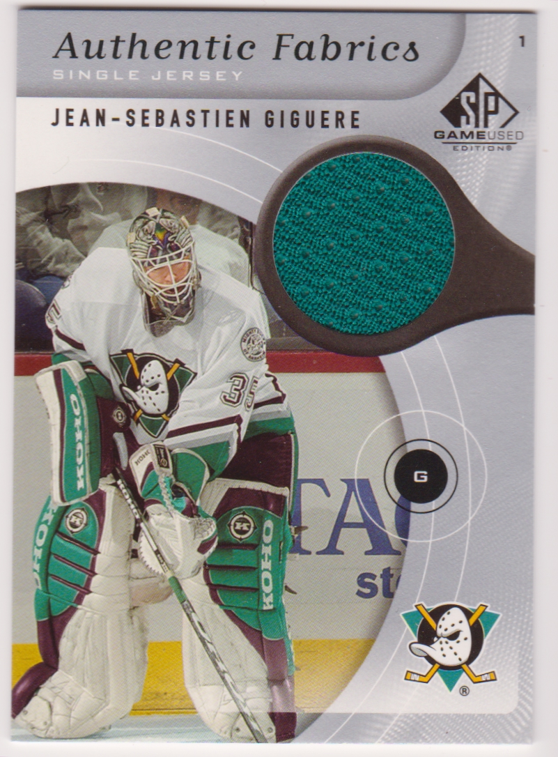 (image for) 2005-06 SP Game Used Authentic Fabrics #AFJG Jean-Sebastien Giguere