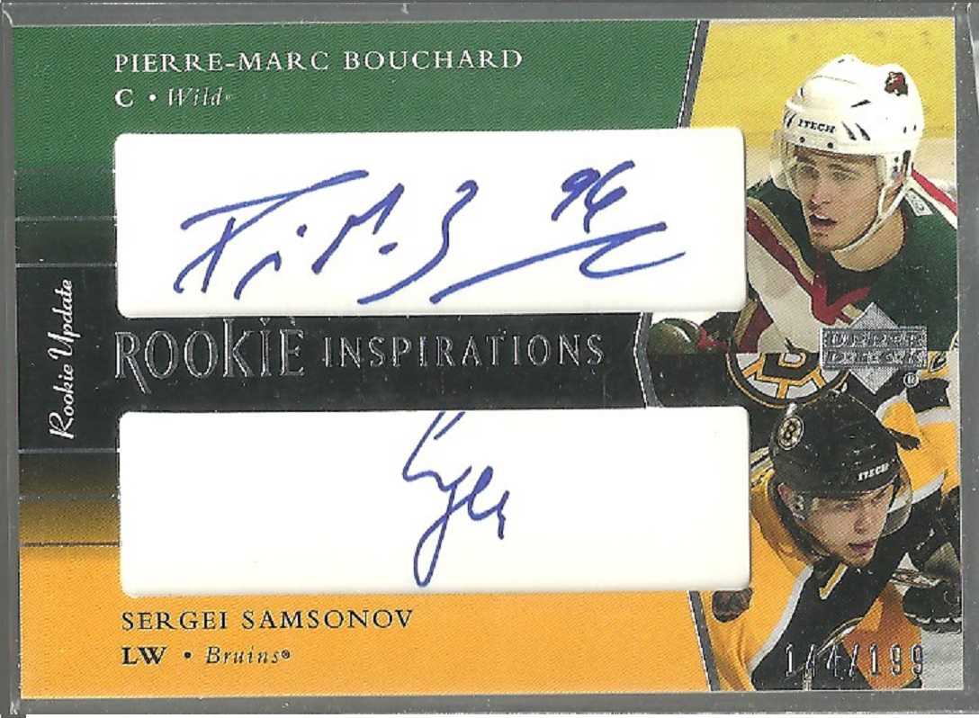 2002-03 UD Rookie Update #164 Pierre-Marc Bouchard RC AUTO (image for) 2002-03 UD Rookie Update #164 Pierre-Marc Bouchard RC AUTO