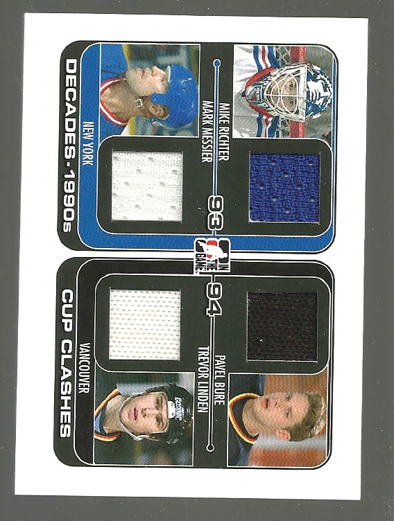 2013-14 ITG Decades 1990s Cup Clashes Quad Jerseys Black #CC05 (image for) 2013-14 ITG Decades 1990s Cup Clashes Quad Jerseys Black #CC05