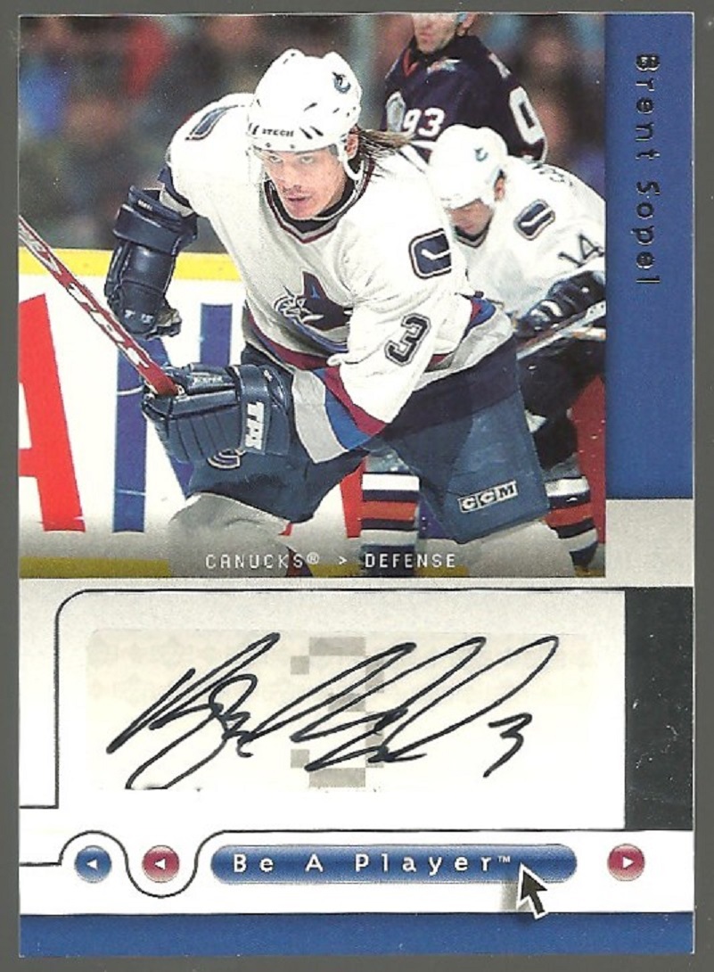 2005-06 Be A Player Signatures #BT Brent Sopel AUTO (image for) 2005-06 Be A Player Signatures #BT Brent Sopel AUTO