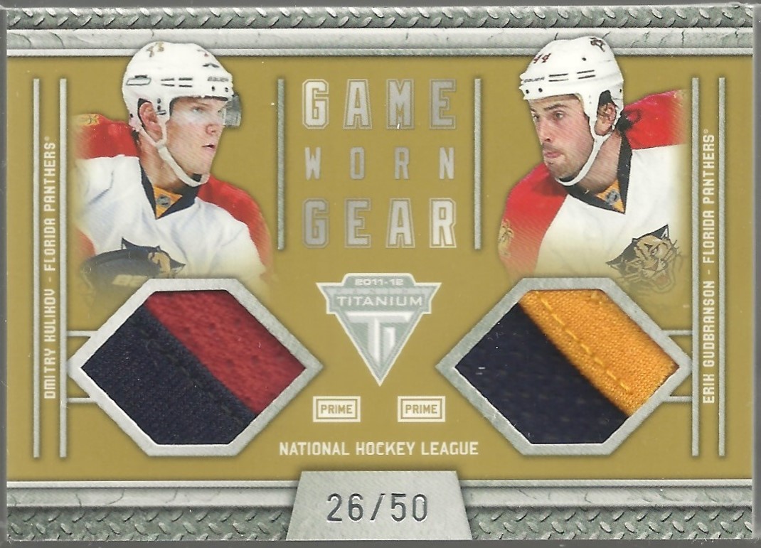 2011-12 Titanium Game Worn Gear Dual Prime #43 Dmitry Kulikov (image for) 2011-12 Titanium Game Worn Gear Dual Prime #43 Dmitry Kulikov