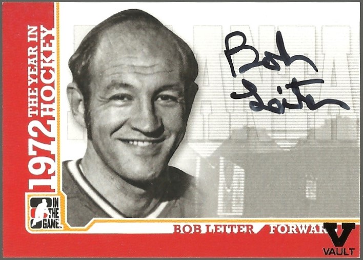 (image for) 2009-10 ITG 1972 The Year In Hockey Autographs #ABL Bob Leiter