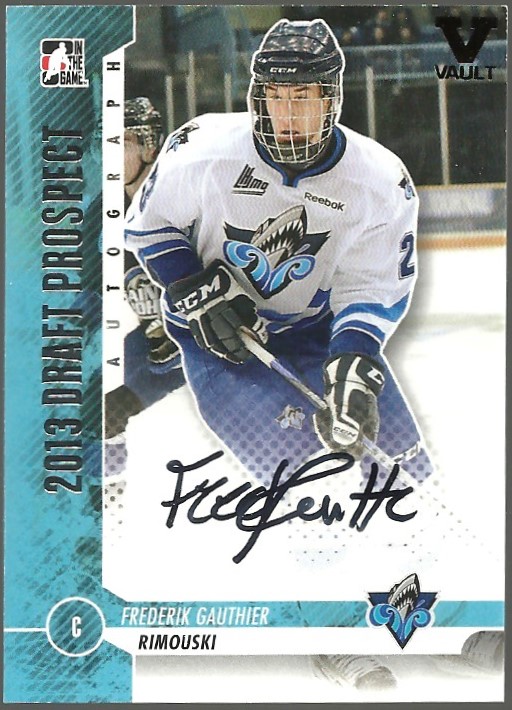 2012-13 ITG Draft Prospects Autographs #AFG Frederik Gauthier (image for) 2012-13 ITG Draft Prospects Autographs #AFG Frederik Gauthier