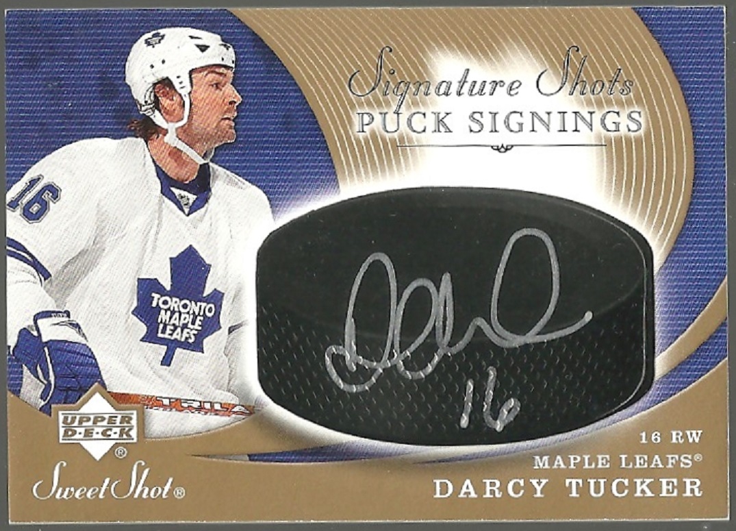 2007-08 Sweet Shot Signature Puck Signings #SSPDT Tucker AUTO (image for) 2007-08 Sweet Shot Signature Puck Signings #SSPDT Tucker AUTO