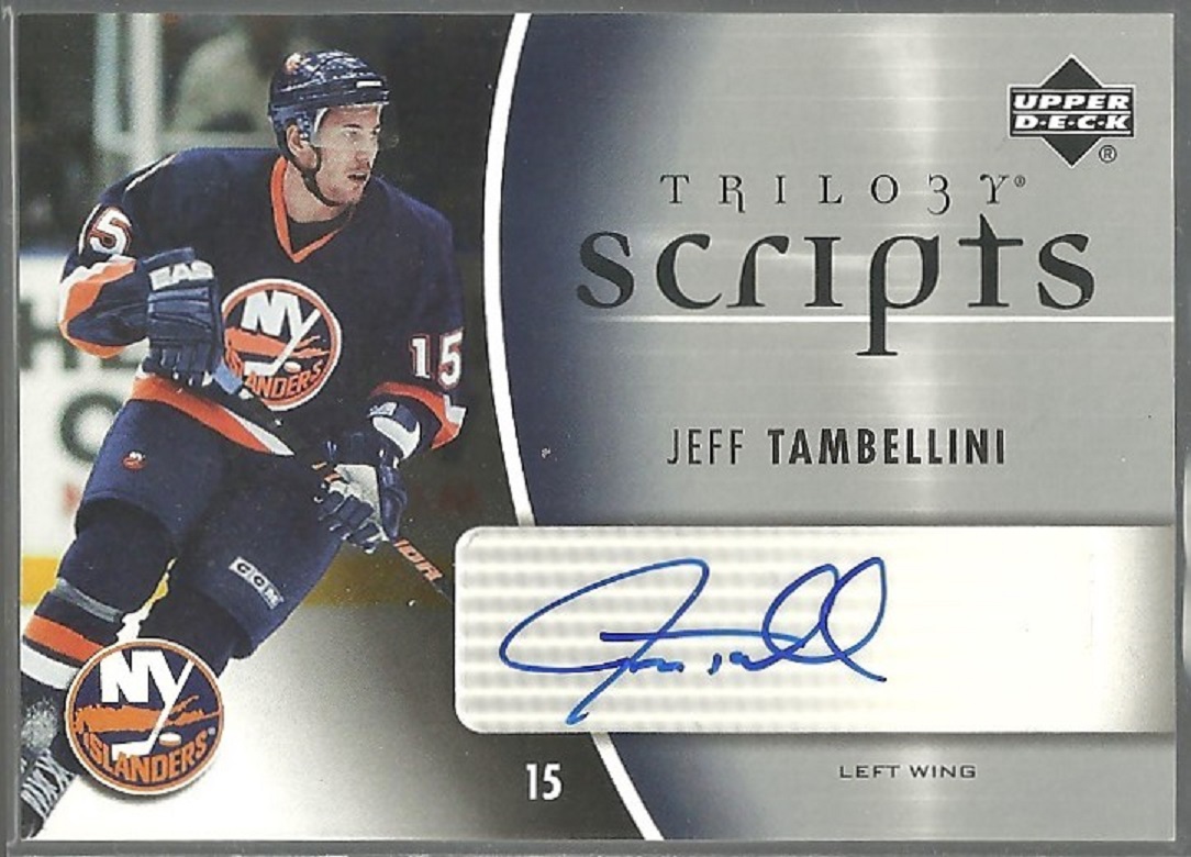 2006-07 Upper Deck Trilogy Scripts #TSTA Jeff Tambellini AUTO (image for) 2006-07 Upper Deck Trilogy Scripts #TSTA Jeff Tambellini AUTO