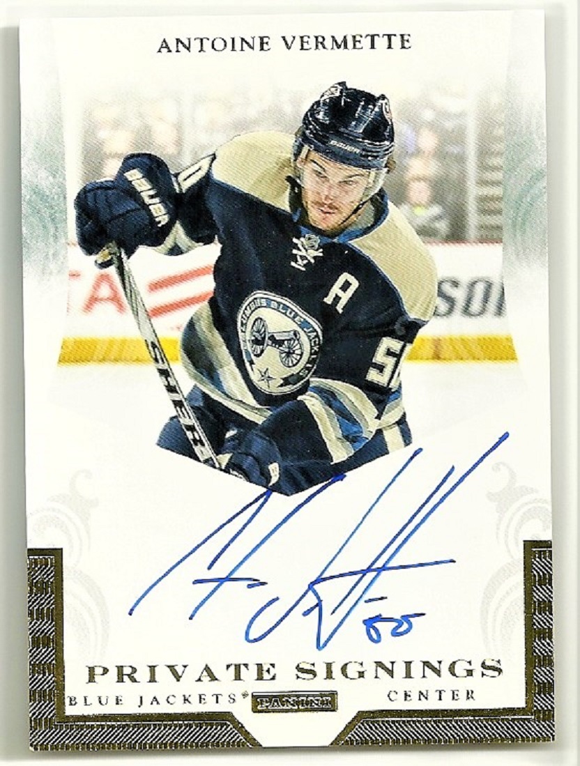 2011-12 Panini Private Signings #AV Antoine Vermette (image for) 2011-12 Panini Private Signings #AV Antoine Vermette