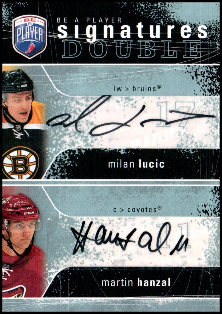 (image for) 2007-08 Be A Player Signatures Duals #2SLH Milan Lucic / Hanzal
