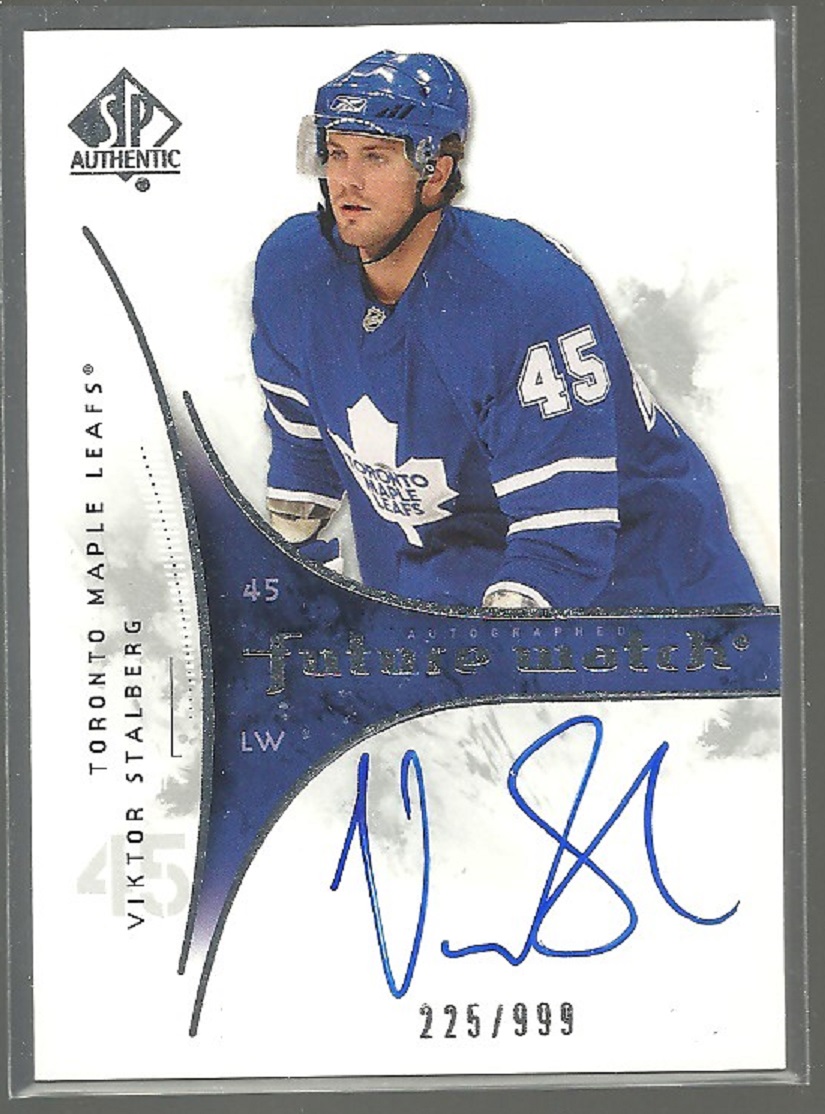 2009-10 SP Authentic #257 Viktor Stalberg AUO RC 225/999 (image for) 2009-10 SP Authentic #257 Viktor Stalberg AUO RC 225/999