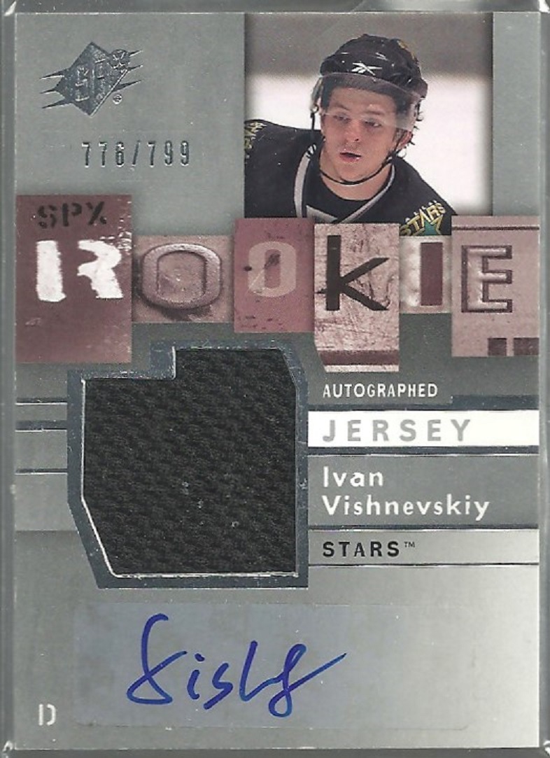 2009-10 SPx #156 Ivan Vishnevskiy Jersey AUTO RC 776/799 (image for) 2009-10 SPx #156 Ivan Vishnevskiy Jersey AUTO RC 776/799