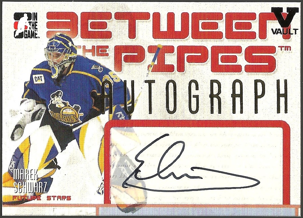 2006-07 Between The Pipes Autographs #AMS Marek Schwarz Vault (image for) 2006-07 Between The Pipes Autographs #AMS Marek Schwarz Vault