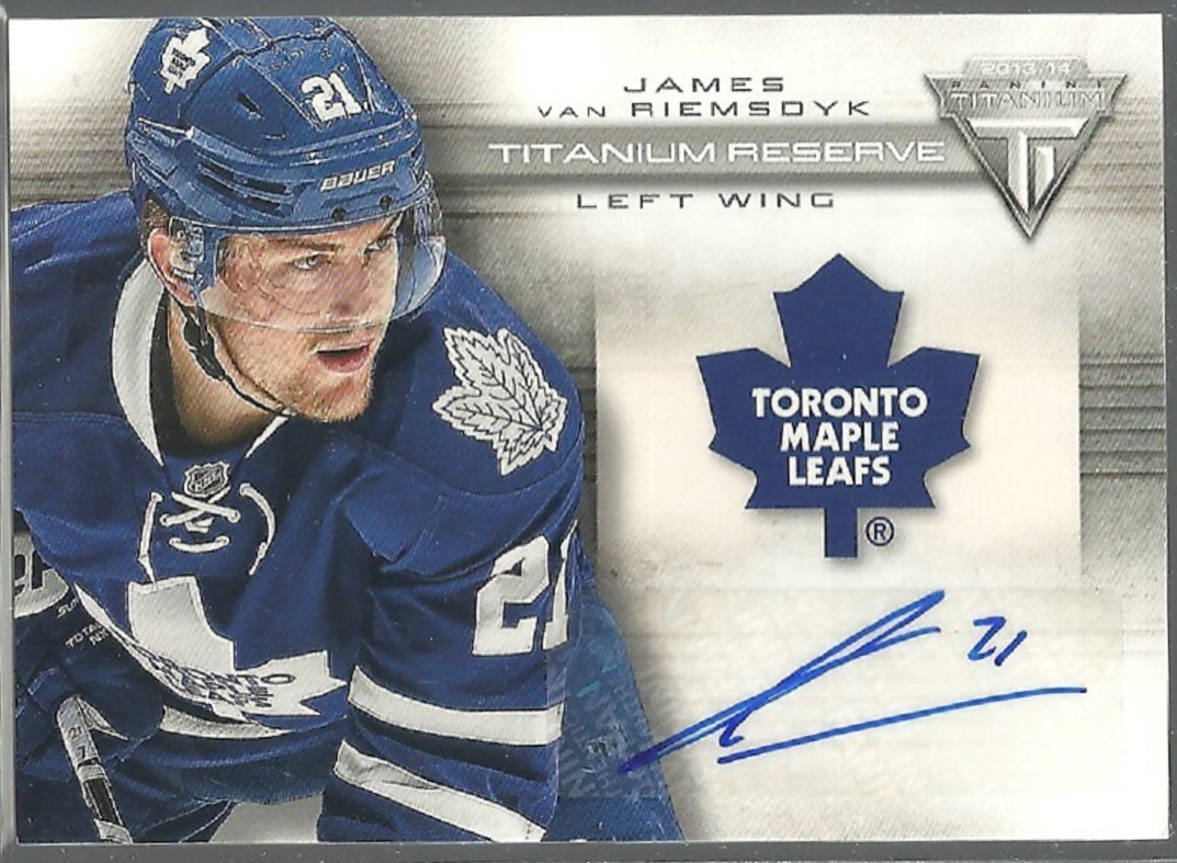 2013-14 Panini Titanium Reserve Autographs #TRJVR J. van Riemsdy (image for) 2013-14 Panini Titanium Reserve Autographs #TRJVR J. van Riemsdy