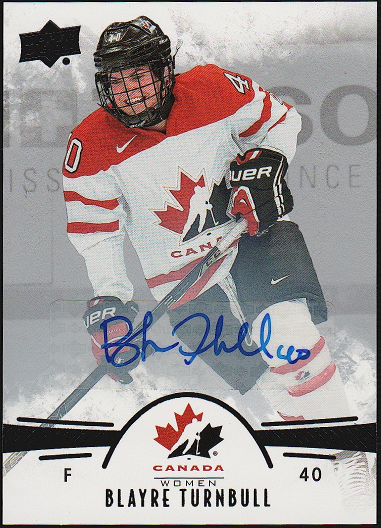 2016-17 UD Team Canada Juniors Black Auto #15 Blayre Turnbull (image for) 2016-17 UD Team Canada Juniors Black Auto #15 Blayre Turnbull