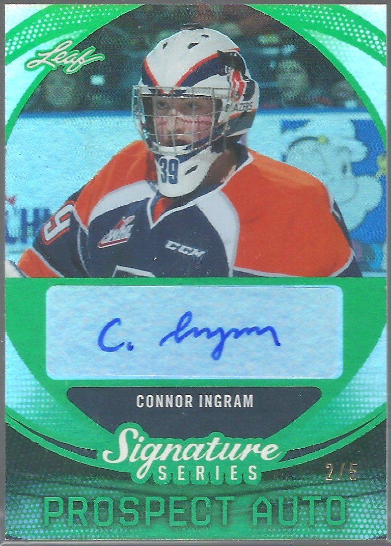 (image for) 2015-16 Leaf Signature Series Prospects Autographs Green #SPCI1 Connor Ingram 2/5