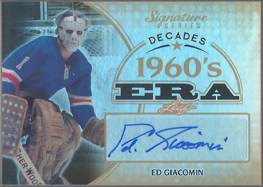 2015-16 Leaf Signature Series Decades Auto #SDEG1 Ed Giacomin (image for) 2015-16 Leaf Signature Series Decades Auto #SDEG1 Ed Giacomin