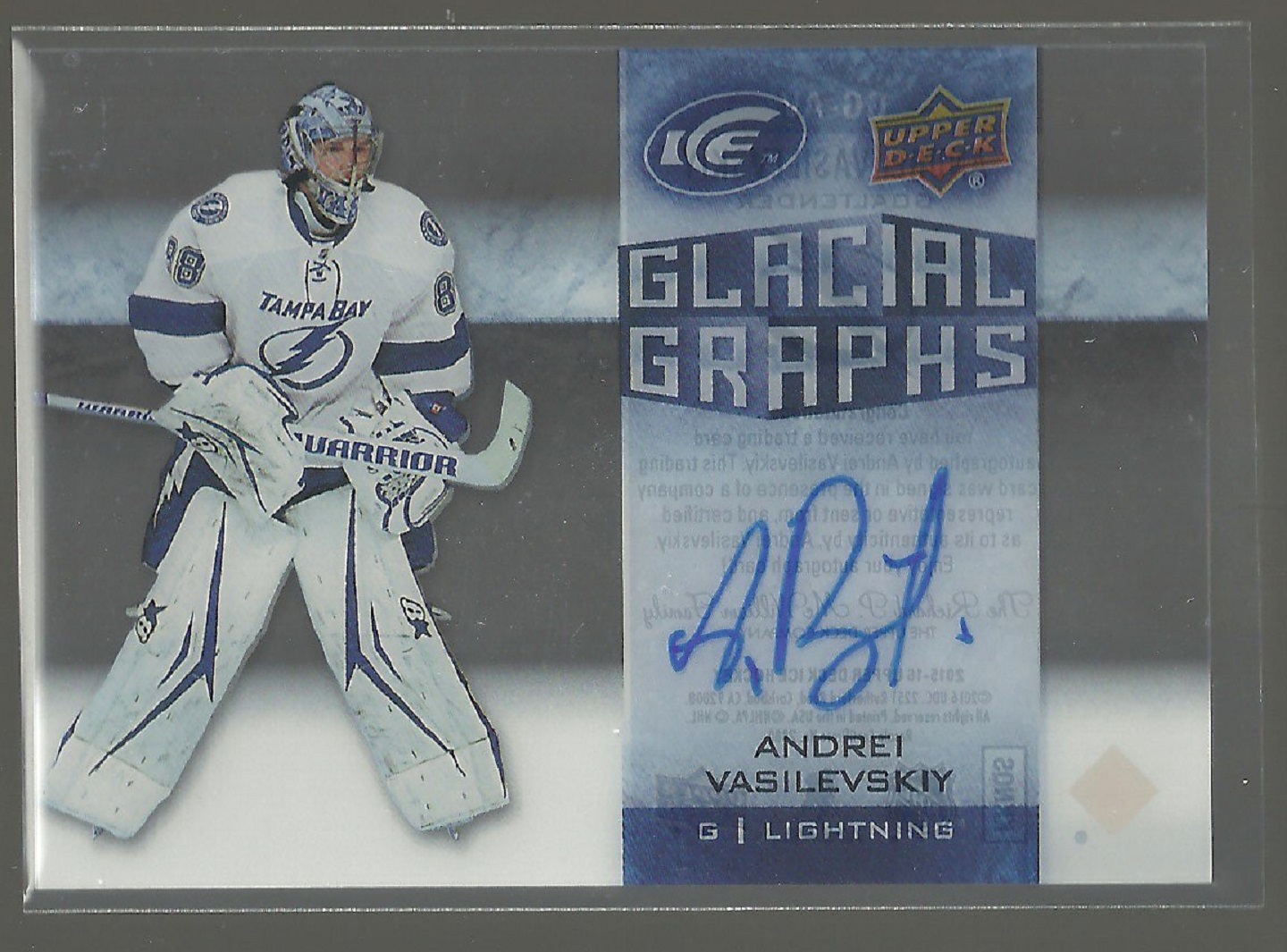 (image for) 2015-16 Upper Deck Ice Glacial Graphs #GGAV Andrei Vasilevskiy