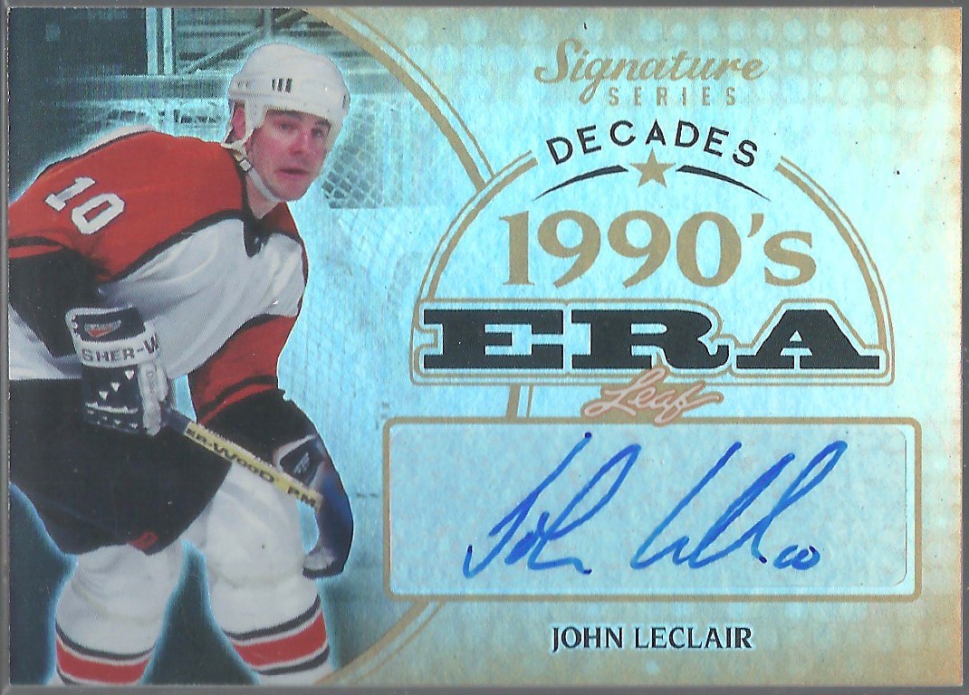 (image for) 2015-16 Leaf Signature Series Decades Auto #SDJLC John LeClair