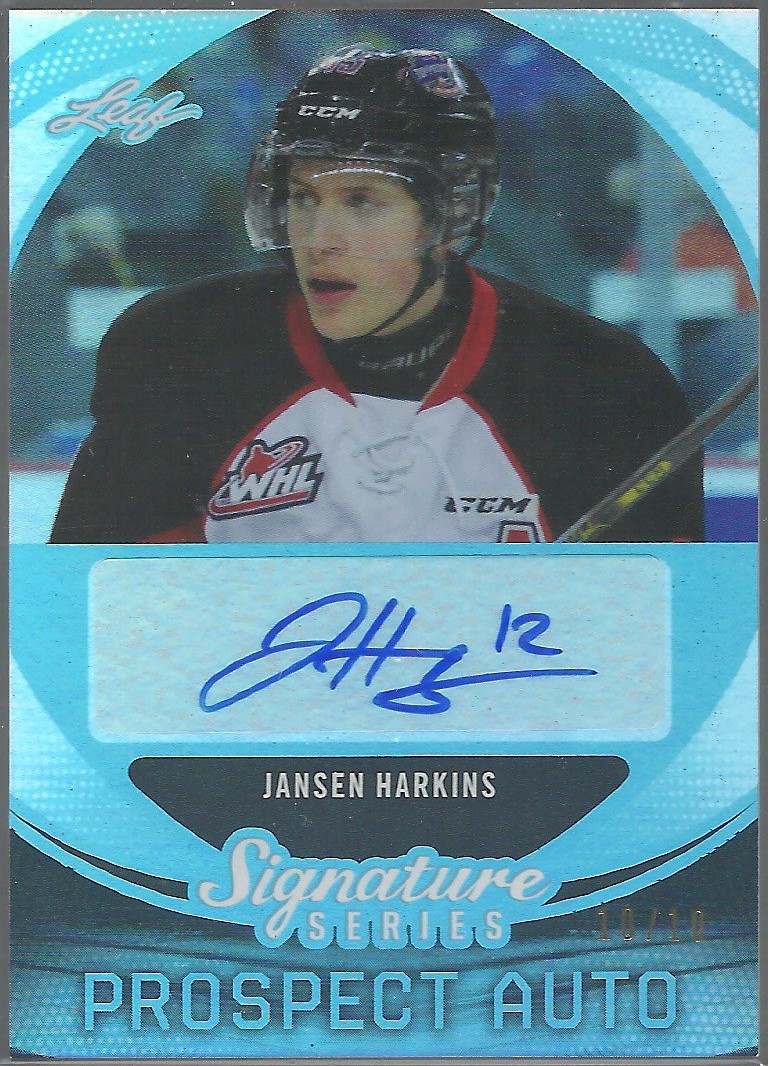 2015-16 Leaf Signature Series Auto Blue #SPJH1 Jansen Harkins (image for) 2015-16 Leaf Signature Series Auto Blue #SPJH1 Jansen Harkins
