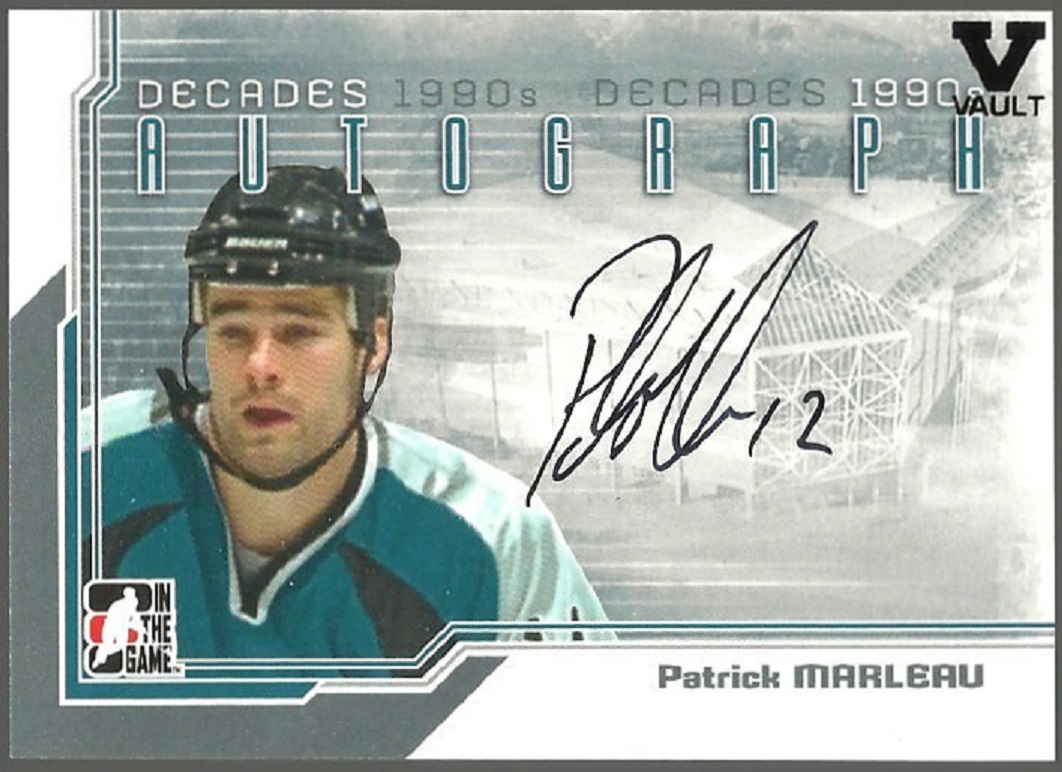 (image for) 2013-14 ITG Decades 1990s Autographs #APM Patrick Marleau
