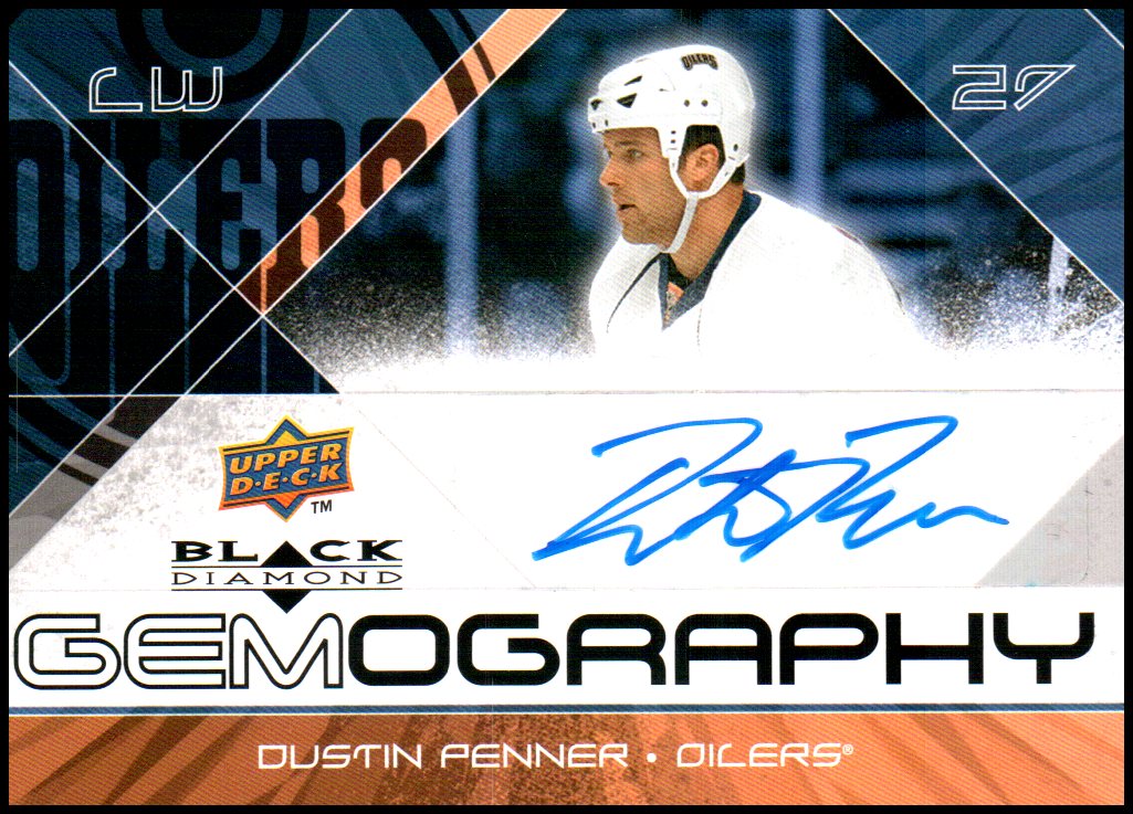 2008-09 Black Diamond Gemography #GDU Dustin Penner AUTO (image for) 2008-09 Black Diamond Gemography #GDU Dustin Penner AUTO